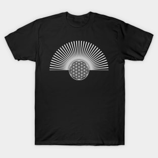 FLOWER OF LIFE bright Solid White T-Shirt